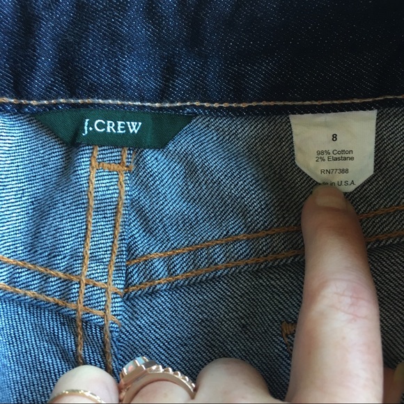 J CREW Dark Wide Leg Denim Jeans Sz 8 - Picture 3 of 7